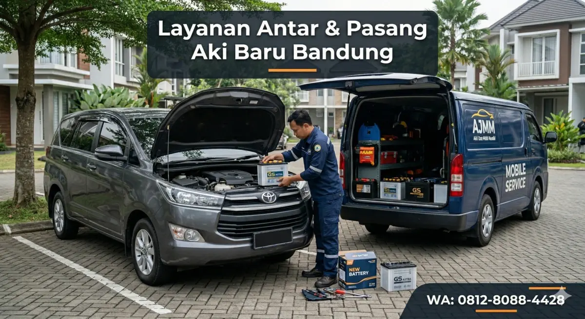 Layanan antar pasang aki baru AJMM Bandung